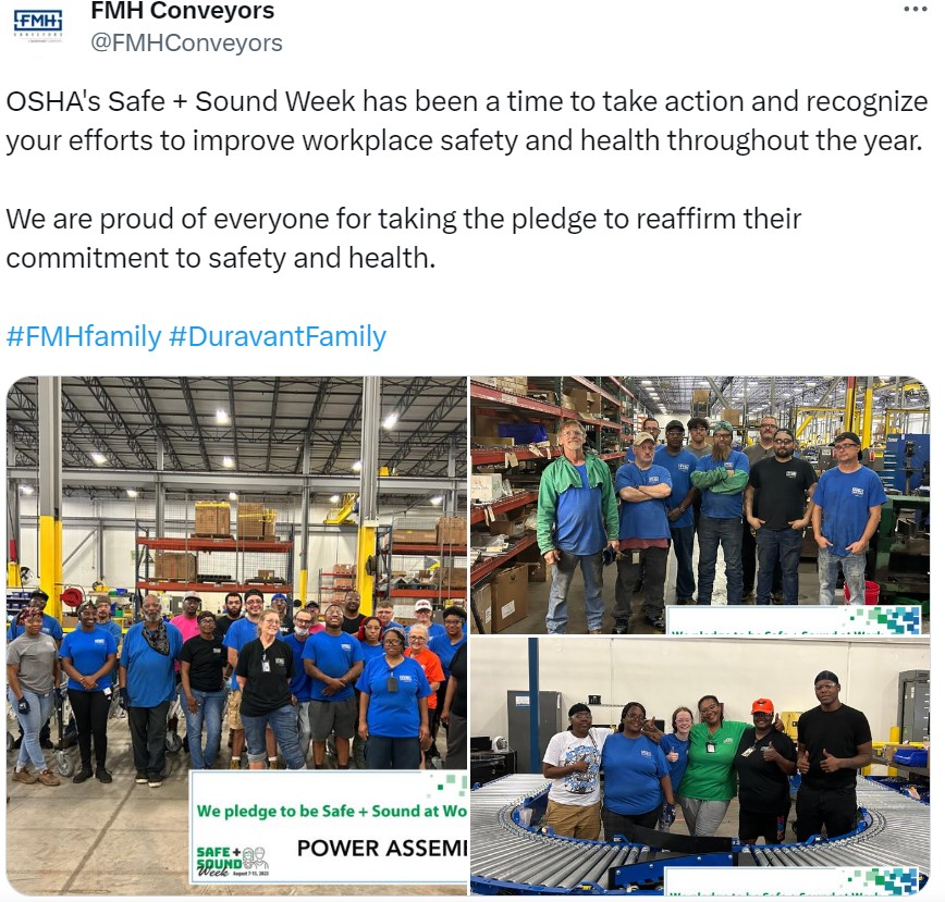 FMH Conveyors Tweet