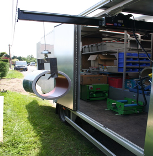 Work Vehicle Mounted Monorail Hoist | Copyright: Smak Industrial Handling Solutions