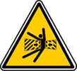 Caught-Between Hazard Sign