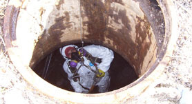 Photo courtesy of OSHA. This picture shows actual disaster site work conditions and may not illustrate proper safety and health procedures.