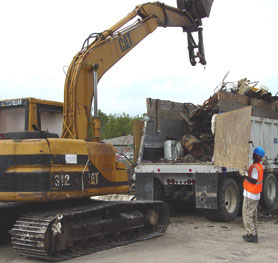 Photo courtesy of OSHA. This picture shows actual disaster site work conditions and may not illustrate proper safety and health procedures.