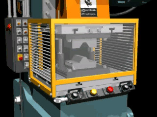Fixed barrier guard on a power press