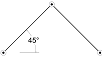 two leg bridle triangle horizontal angle