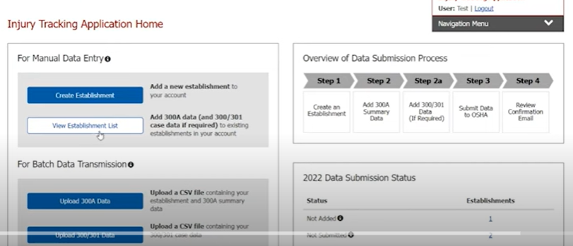 ITA landing page