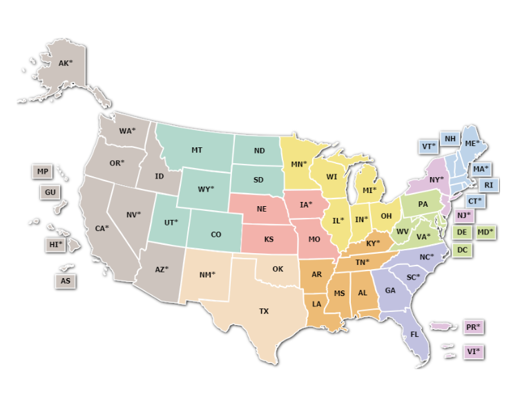 OSHA Region Map