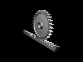 Point of Contact Between a Rack and a Pinion