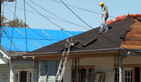 Photo courtesy of FEMA. This picture shows actual disaster site work conditions and may not illustrate proper safety and health procedures.