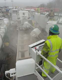 Figure 12. Silica dust during blending and pumping
