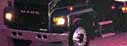Close-up of work truck headlights