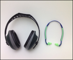 Earmuff and hearing band.