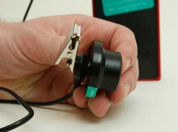Photograph showing a calibrator adaptor.