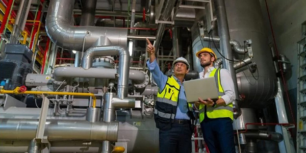 Safety at every level: employees inspecting work site